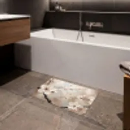 Bloesem - Takken - Schilderij - Beige - Serene Badmat klein -sfeer3