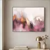 Paars - Abstract - Verf - Goud Textielframe zwart klein -sfeer2