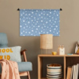 Sterretjes - Patroon - Blauw Wandkleed katoen klein 269 -wsfeer4_kind