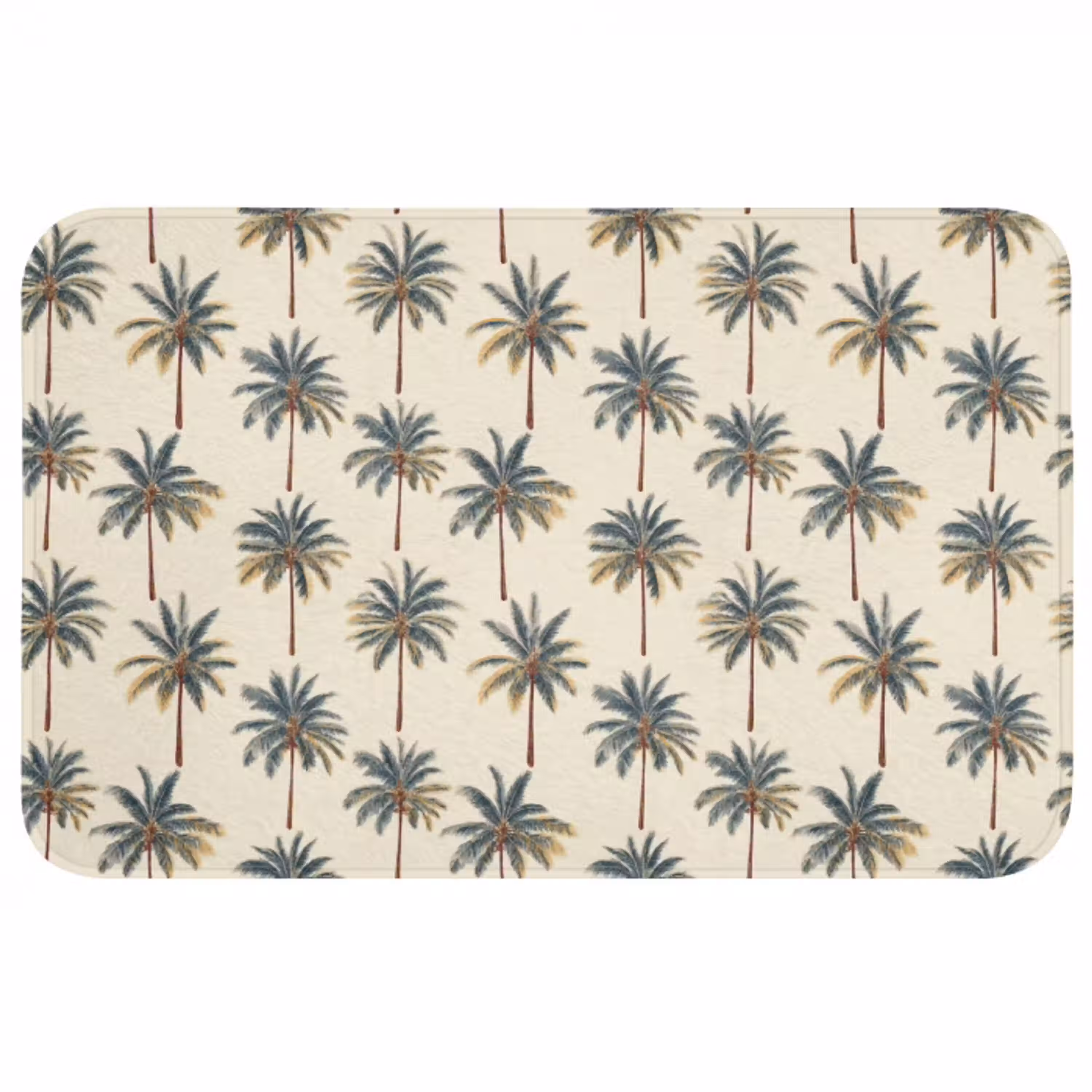 Palmbomen - Tropisch - Groen Badmat middel 997 -3d
