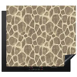 Giraf - Patroon - Beige - Bruin Inductie beschermer vinyl 3mm middel 274 -3d