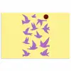 Vogels - Cirkel - Geel - Beweging poster papier klein -3d