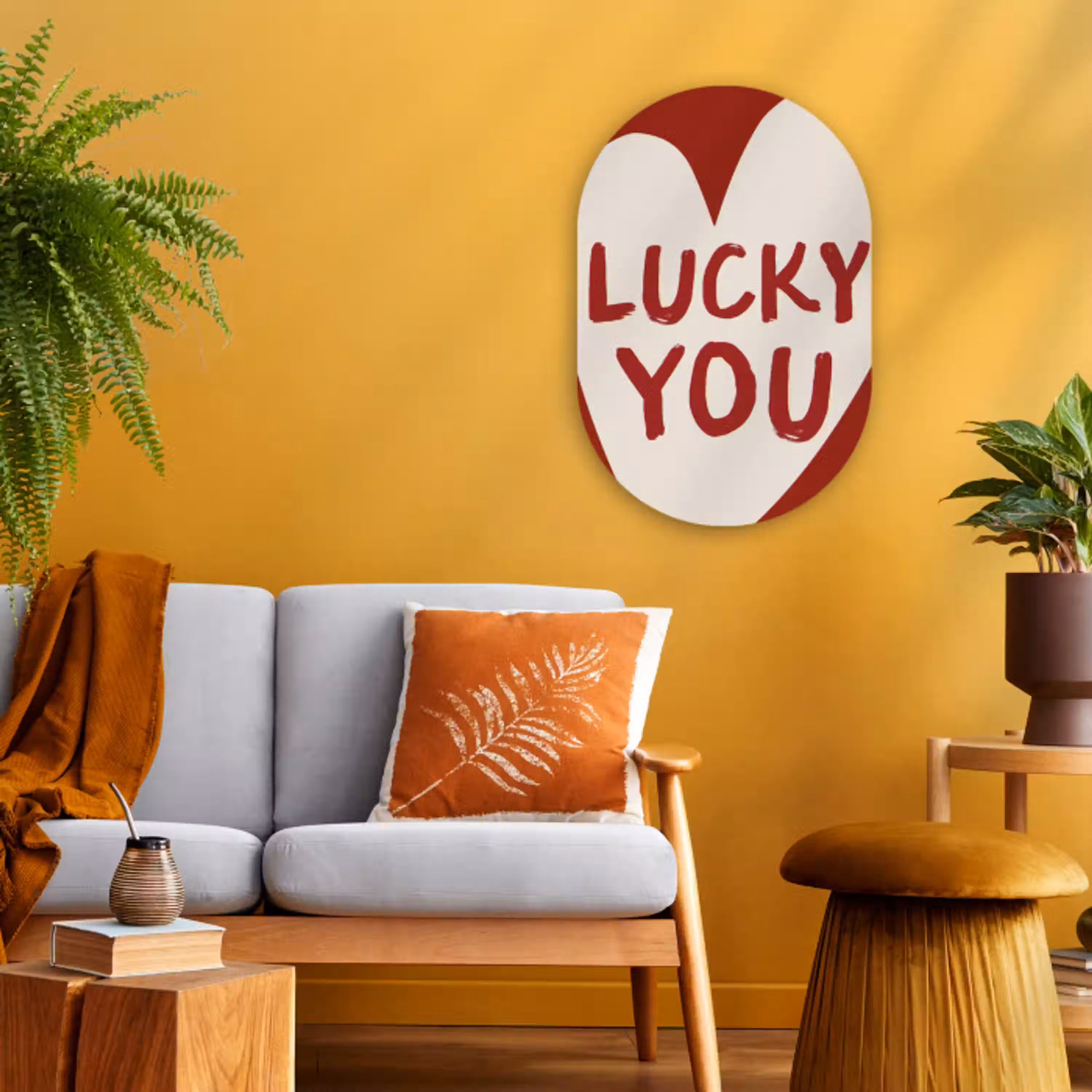 Lucky - Hart - Rood Wandcirkel Ovaal Forex klein -sfeer4