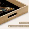Vlinder - Kleurrijk - mozaïekachtig Dienblad Rechthoek middel -USP_HandgreepNL