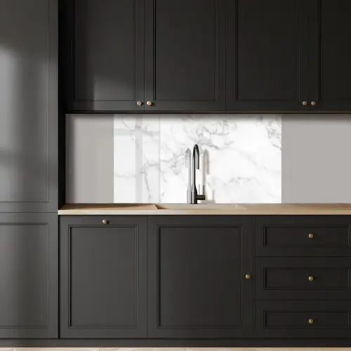 Marmer - Grijs - Wit - Marmerstructuur keuken achterwand 2 middel -sfeer1