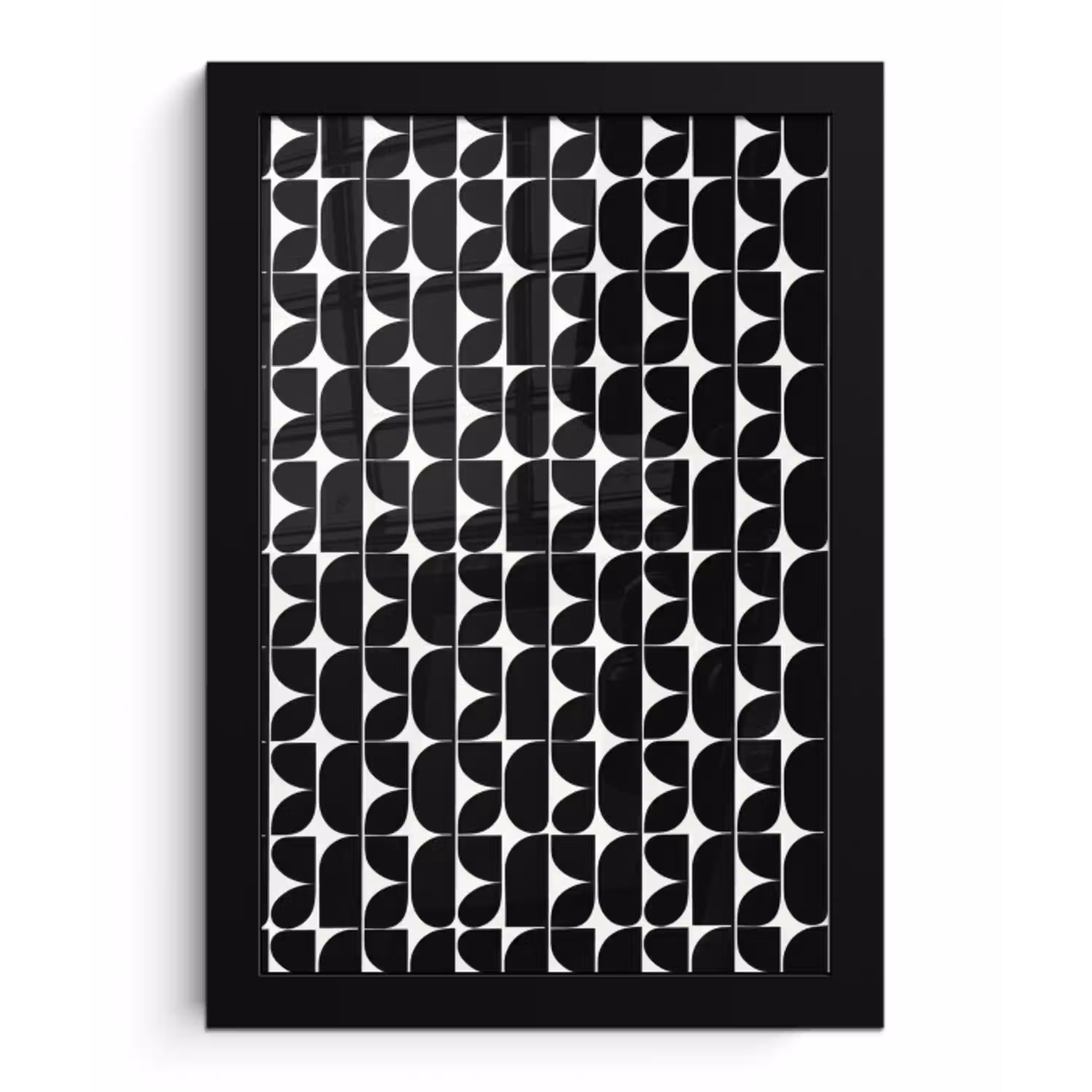 Modern - Geometrisch - Zwart fotolijst zwart zonder passe partout klein 224 -3d