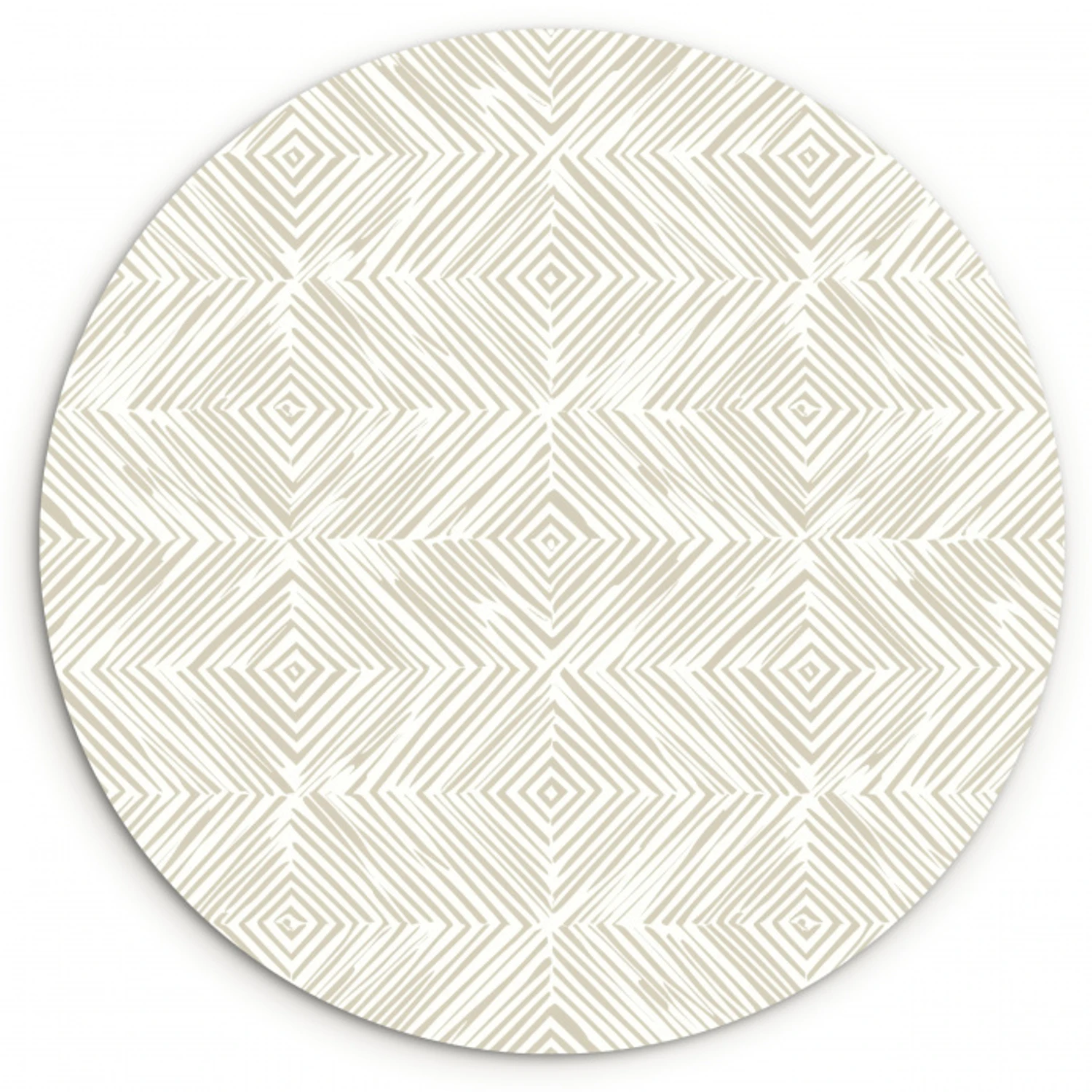 Abstract - Ruiten - Beige Wandcirkel kunststof plaat 5mm dik klein 188 -3d