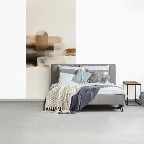 Penseelstreken - Abstract landschap - Rust fotobehang vinyl groot -slaapkamer