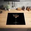 Cocktail - Zwart - Spetters - Glas Inductie beschermer vinyl 3mm middel -sfeer5
