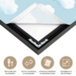 Wolken - Illustratie - Blauw Textielframe zwart klein 947 -USP_closeupNL