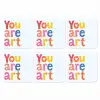You are art - Kleurrijk - Grafisch onderzetter kurk middel -3d