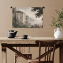 Zee - Villa - Beige Wandkleed katoen klein -sfeer6