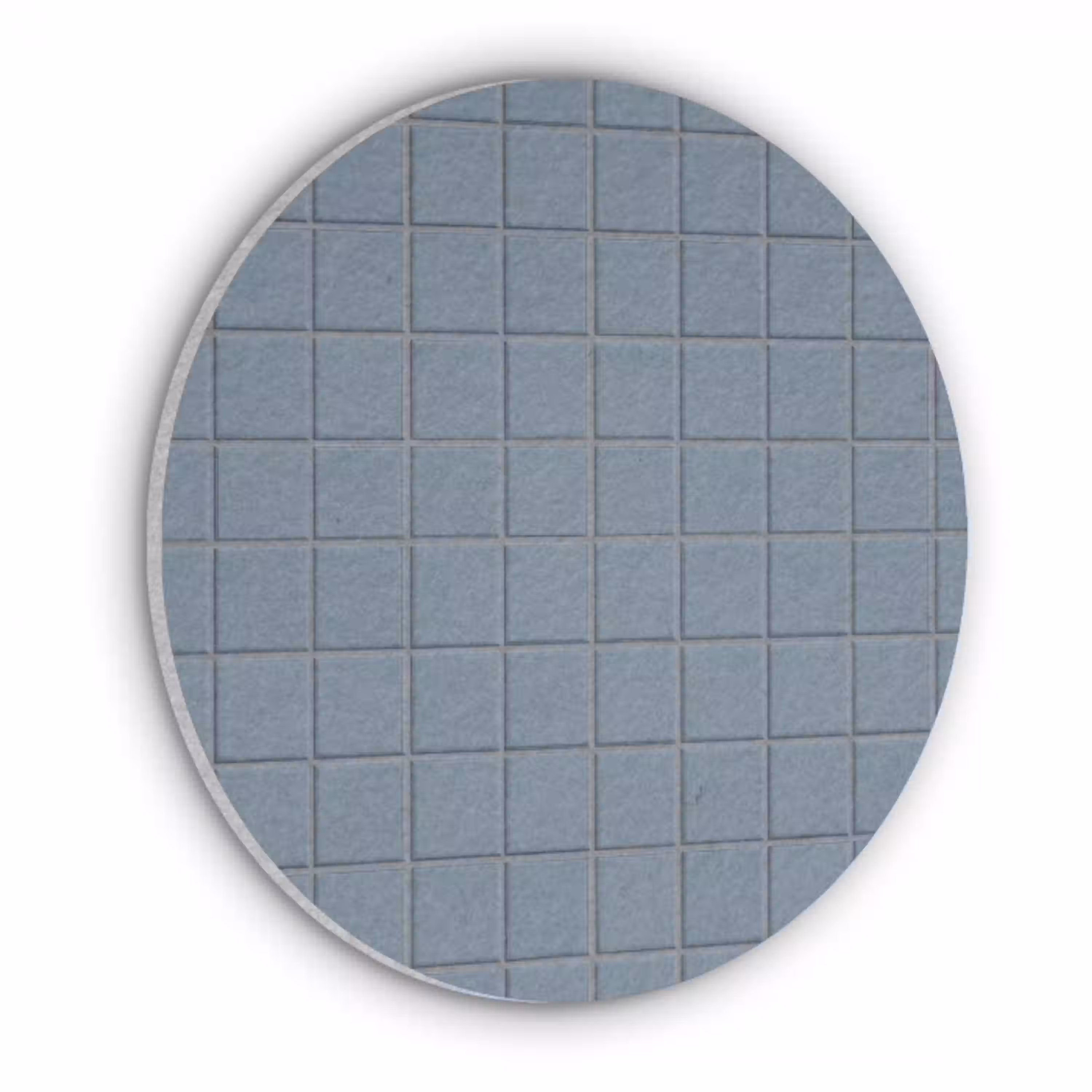Patroon - Tegel - Blauwgrijs Akoestische PET Vilt - Rond klein 838 -3d