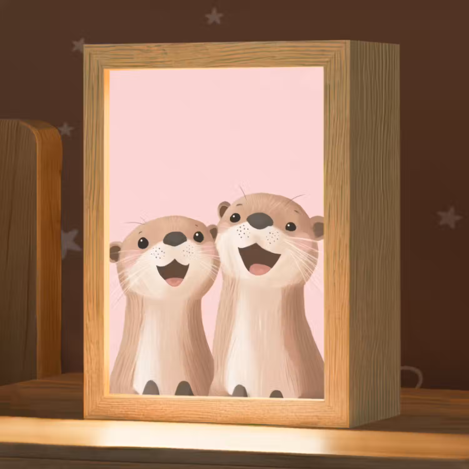 Nachtlicht Kinder - Otter - Lächeln - Braun