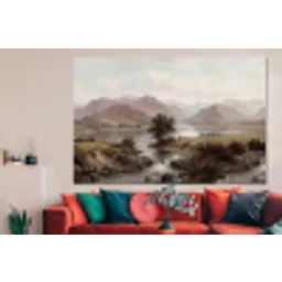 Berglandschap - Meer - Bergen - Vallei - Klassiek forex 5mm xxl -woonkamer