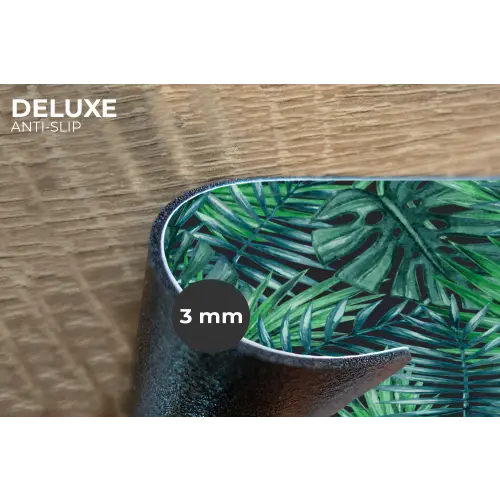 Blauw - Palmbladeren - Afsnijding Placemat vinyl groot 368 -closeup