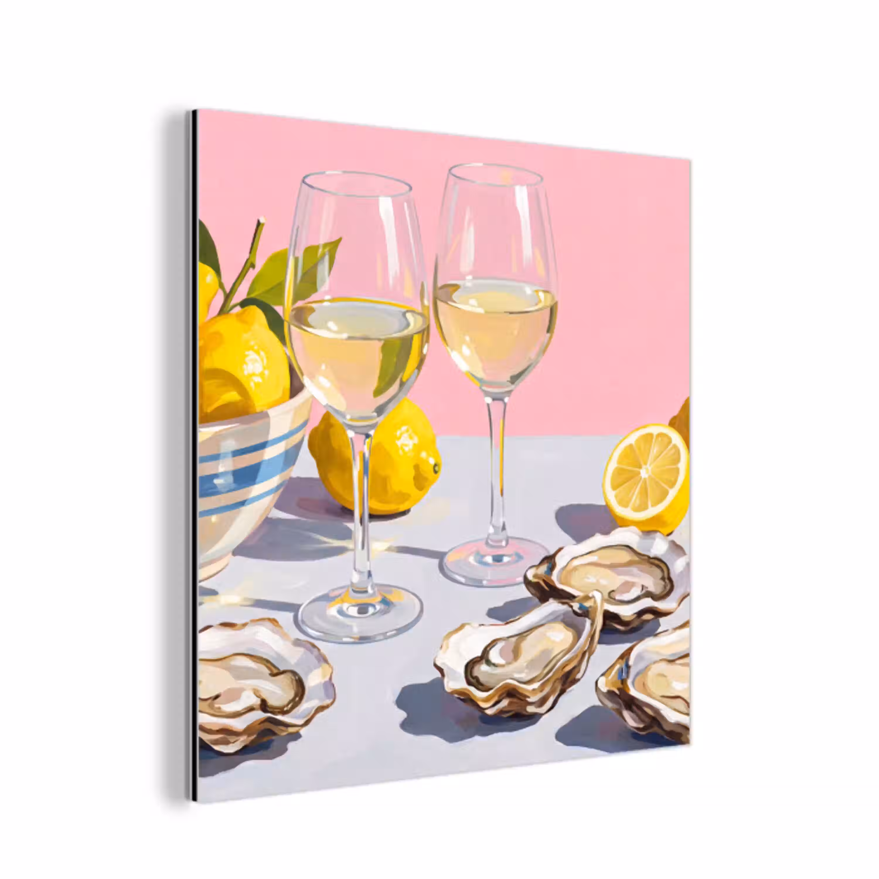Citroen - Wijn - Eten aluminium wit klein -3d