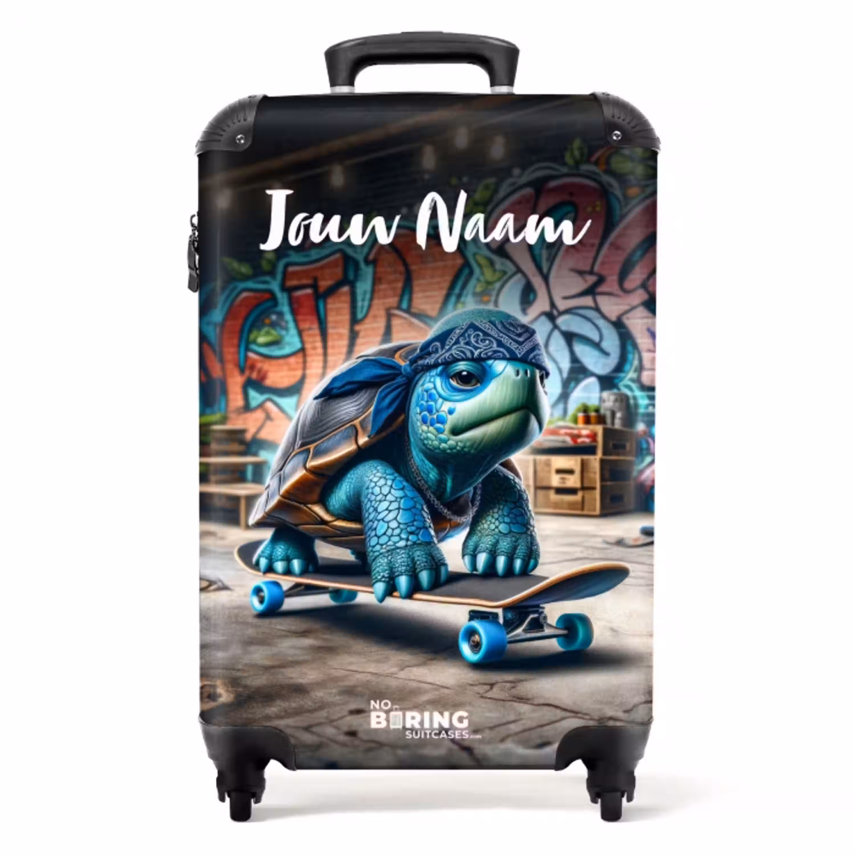 Skater schildpad NBS - Handbagage koffer - Kinderen Unisex middel -productfoto_recht