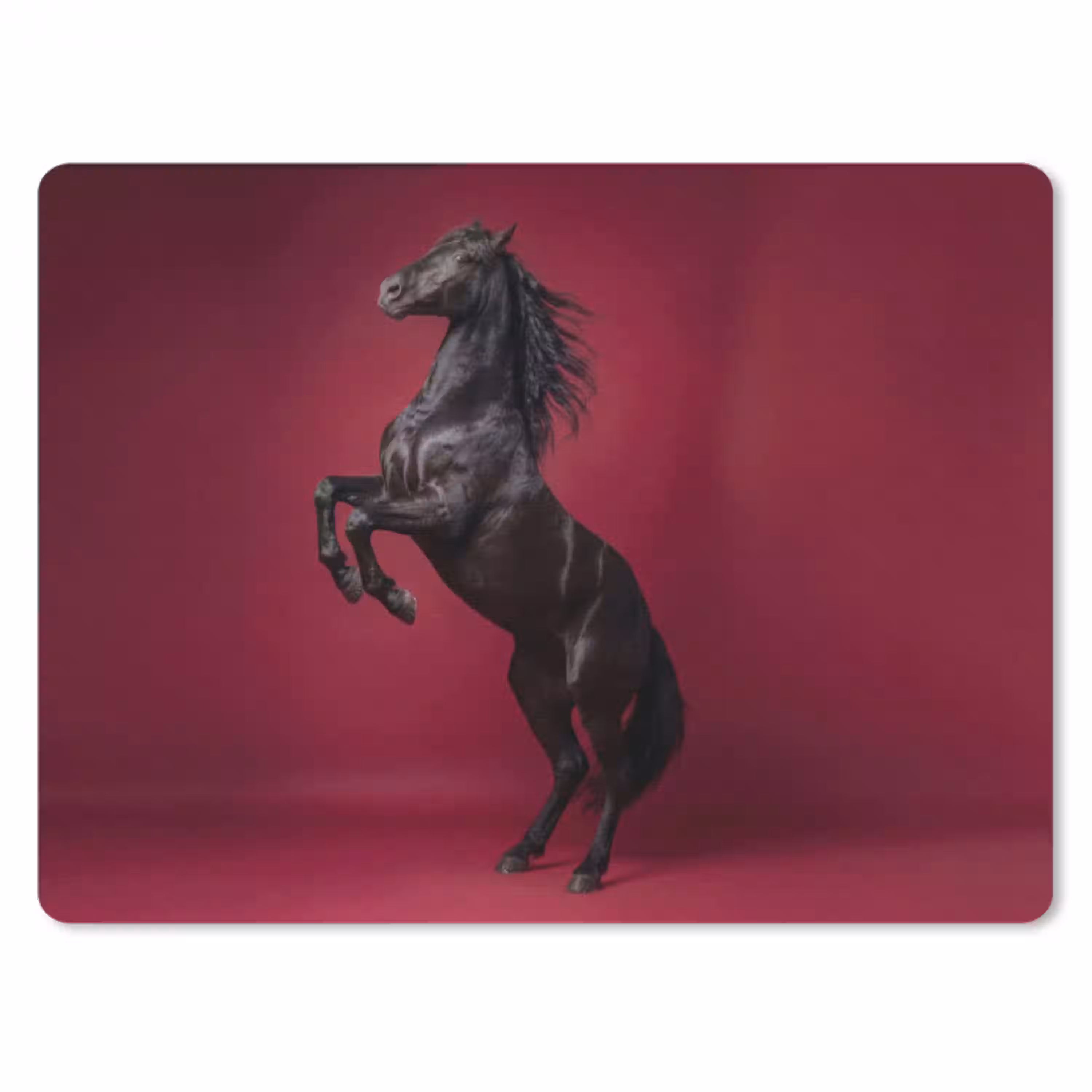 Hengst - Steigert - Rood muismat rubber klein -3d