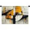 Geel - Abstract - Modern - Vormen Wandkleed katoen klein -zz3d