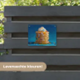 Pannenkoeken - Steentjes - Glitter - Slagroom tuinposter los doek klein -sfeer3