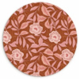 Patroon - Bladeren - Terracotta Wandcirkel kunststof plaat 5mm dik klein 188 -3d