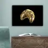 Croissant - Brood - Goud - Zwart canvas 2cm klein -sfeer4