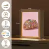 Taco - Kleurrijk - Edelstenen - Goud Light Box met kabel (Tafellamp) klein -USP_NL