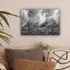 Bos - Hert - Zwart - Wit canvas 2cm klein -sfeer1