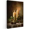Kaarslicht - Kerst - Veelkleurig Tuinposter op houten frame 2 cm dik klein -3d
