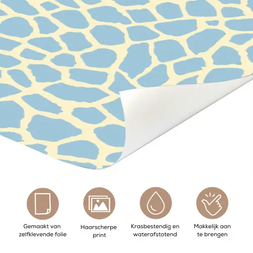 Giraf - Modern - Blauw deurposter klein 289 -closeup_NL