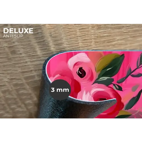 Bloemen - Verf - Roze Placemat vinyl groot -closeup