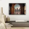 Zonsopkomst - Witte koepels - Marmer plein canvas 2cm klein -sfeer6