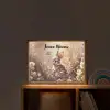 Konijntje - Bruin - Bloemen - Vlinders Light Box met batterij (Wandlamp kind) middel -sfeer1_kind