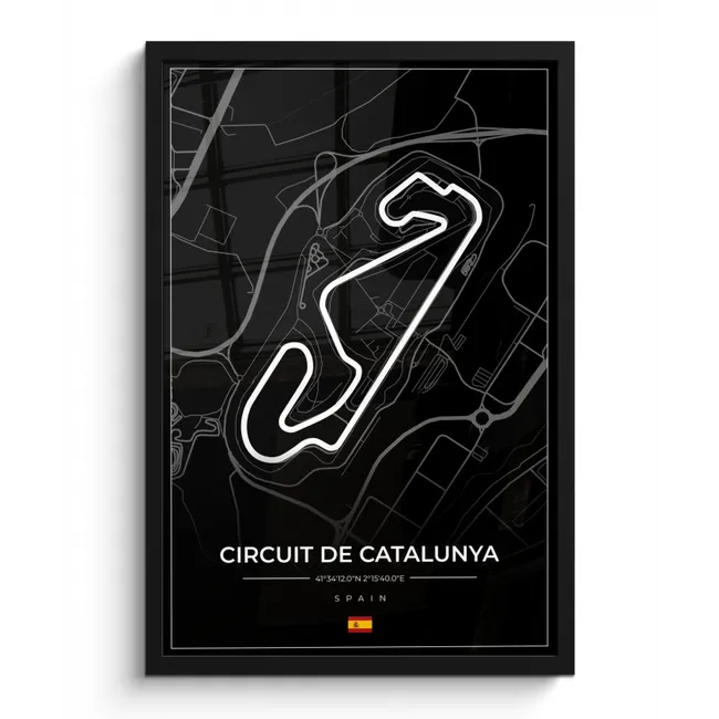 Photo Frame - F1 - Race track - Circuit de Barcelona-Catalunya - Circuit - Spain - Black