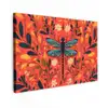 Libel - Blauw - Vleugels - Bladeren canvas 2cm klein -z3d