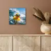 Badeend - Stoer - Golven aluminium wit klein -sfeer4