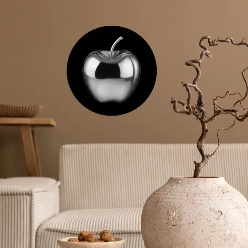 Appel - Metallic - Symmetrisch Wandcirkel behangsticker klein -sfeer1