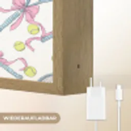 Tennis - Strikken - Kleurrijk Light Box met batterij (Wandlamp) middel 907 -USP_websiteoplaadbaarDE