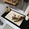 Vanille - Bloemen - Beige Inductie beschemer met haakjes klein -sfeer1