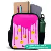 Verf - Smiley - Roze Rugzak - Zwart middel -inhoud_NL