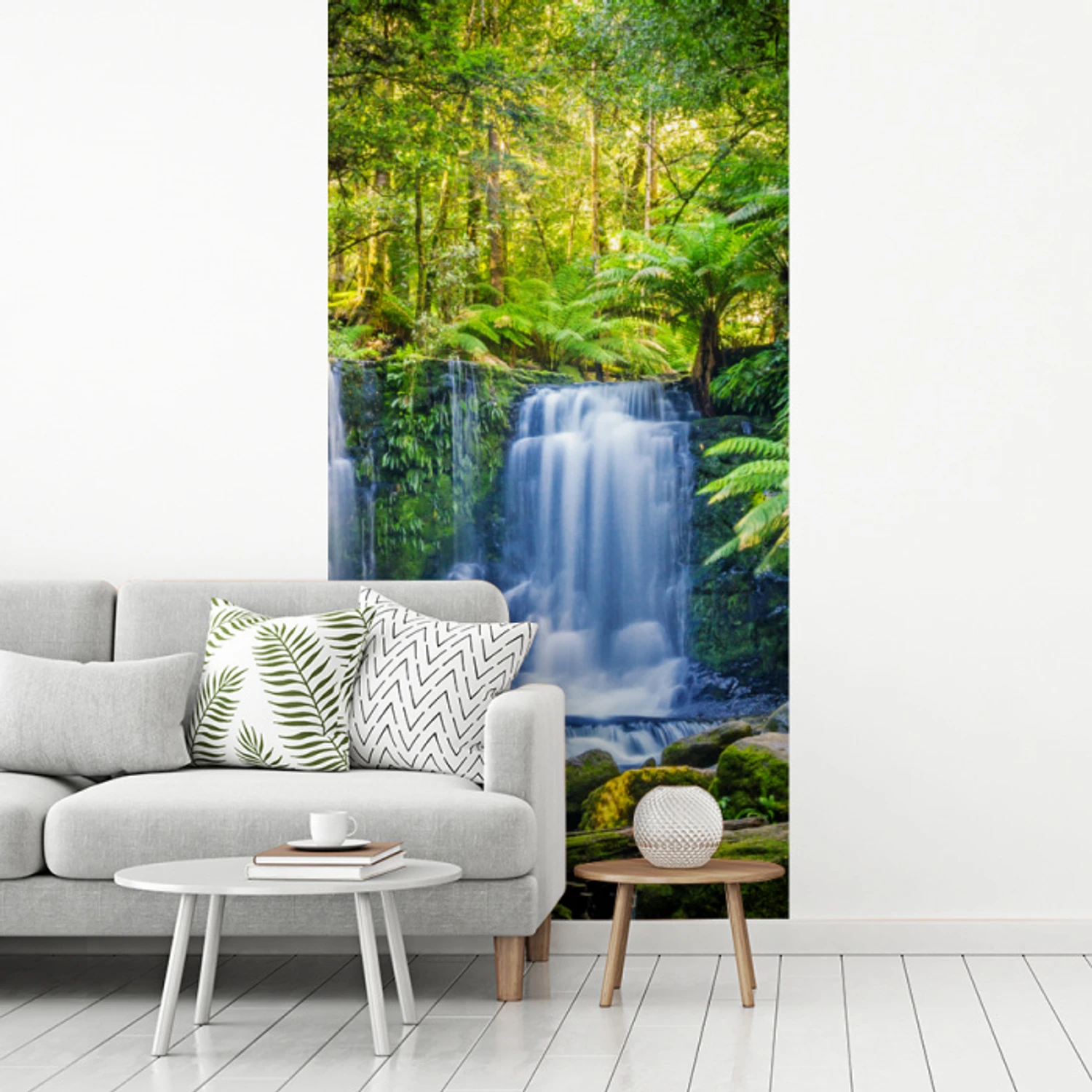 Jungle - Waterval - Australië - Planten - Natuur fotobehang vinyl groot -woonkamer
