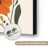 Veldbloemen - Stengels - Blaadjes - Groen Textielframe zwart klein -USP_ophangsysteemNL