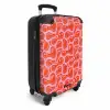 Patronen - Patroon van vervormde emoji's op roze achtergrond NBS - Handbagage koffer - Kinderen Unisex middel -productfoto_3d