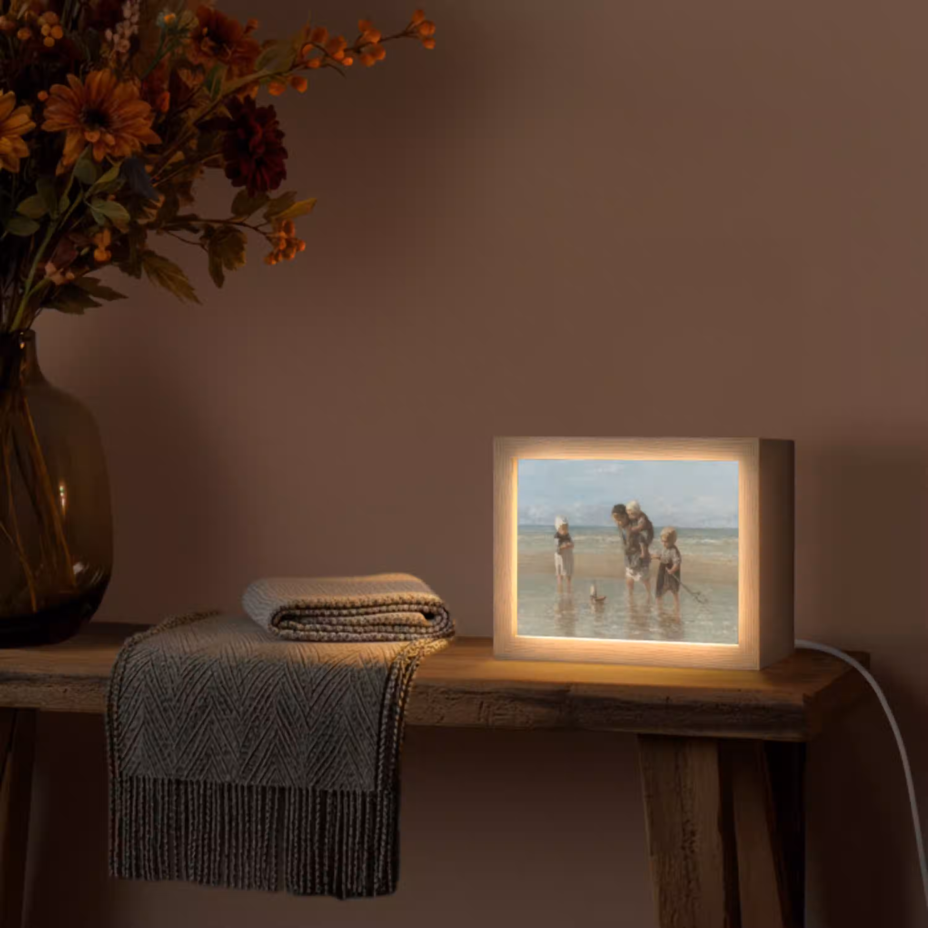 Oude meesters - Kunst - Kinderen der zee - Jozef Israëls Light Box met kabel (Tafellamp) klein -sfeer4