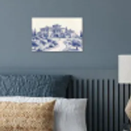Rustiek - Landgoed - Blauw poster papier klein -sfeer2