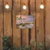 Zonsondergang - Duin - Strand - Planten - Zee tuinposter los doek klein -sfeer1