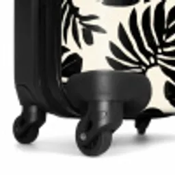 Modern - Monstera - Zwart NBS - Handbagage koffer - Volwassenen Unisex middel -wiel