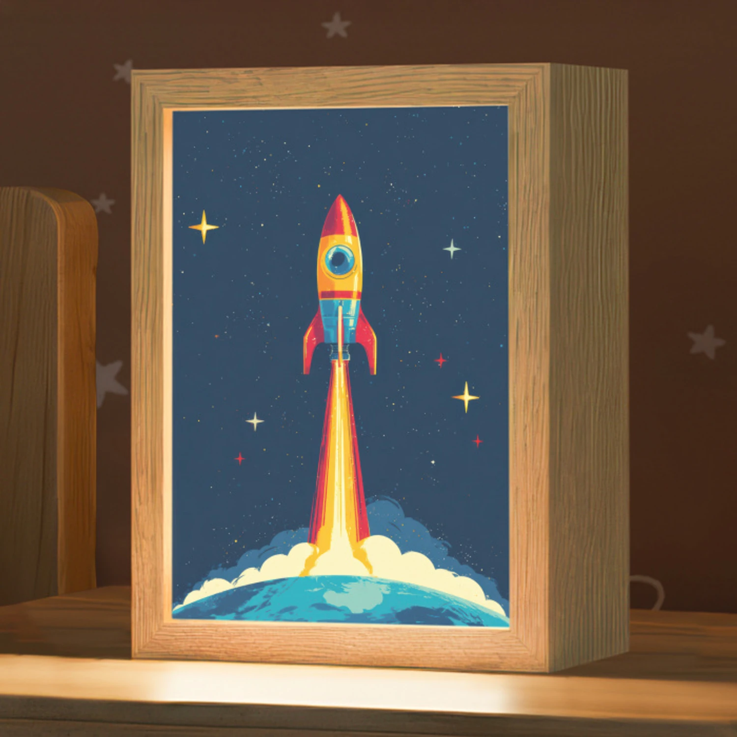 Raket - Rookwolken - Ruimte Light Box met kabel klein -zzz_3d_website
