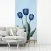 Tulpen - Blauw - Bladeren fotobehang vinyl groot -woonkamer